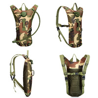 Sac à dos d'hydratation tactique 20-36L imperméable camouflage avec système Molle, fermeture éclair, sac à eau en nylon pour randonnée en extérieur