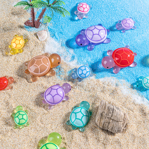 Miniatures lumineuses en résine, animaux miniatures qui brillent dans le noir, figurines de tortues marines pour jardin féerique, micro-paysage, décoration de maison de poupée - Product Image 3