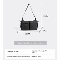 Sac à bandoulière de luxe personnalisé de haute qualité, tendance, grande capacité, décontracté, multi-poches, style streetwear