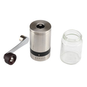 Moulin à café manuel, moulin à café à main avec 6 niveaux de mouture, acier inoxydable et verre - Product Image 3