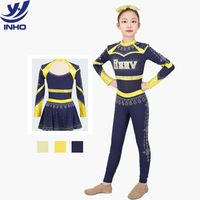 Tenue de performance de cheerleading personnalisée pour adulte, robe en spandex haute élasticité, séchage rapide, imprimée par transfert thermique, vente en gros