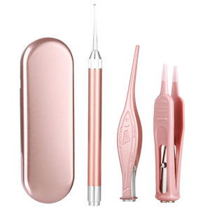 Illuminated ear pick, rechargeable USB ear pick, baby visual ear pick, earwax tweezers, ear cleaning tool set with <b>light</b> - Product Image 1