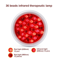 Ampoule de luminothérapie rouge professionnelle LED 54W 660nm 850nm infrarouge pour soins de la peau, visage, mains, récupération musculaire, portable, usage domestique