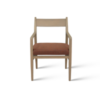 Chaise de salle à manger rembourrée en éponge haute densité avec cadre en bois de chêne pour restaurant, café, hôtel