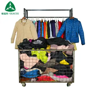 100kg bale women down jacket winter second hand used clothes in Europe