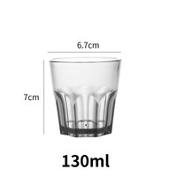 Gelas Tumbler Plastik PC Transparan, Tahan Lama, Ringan, Dapat Digunakan Kembali, Tebal, untuk Bar, Restoran, Pesta, Minuman