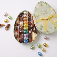 Caja de Embalaje Ovalada Decorativa Pequeña y Linda con Tapa y Base en Forma de Huevo Personalizada para Dulces, Especial para la Pascua