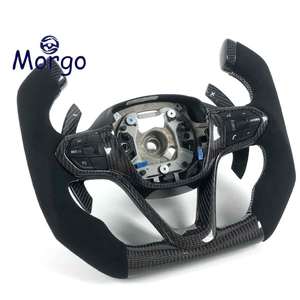 Volant personnalisé pour I8 I3 LED en fibre de carbone avec garniture en aluminium et matériau en cuir - Product Image 2