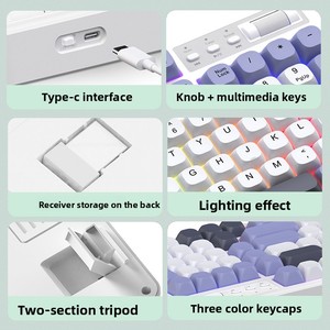 <span class=keywords><strong>Clavier</strong></span> de jeu filaire USB 98 touches avec LED mixtes, ODM/OEM d'usine, en stock, Type-C, <span class=keywords><strong>clavier</strong></span> de jeu filaire USB 98 touches détachable avec bouton - Product Image 2
