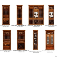Cave à vin haut de gamme en chêne écologique sur mesure, armoire traditionnelle antique en bois massif avec bar intégré pour usage résidentiel