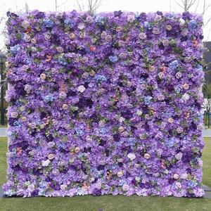 Flower Wall Background Wall <b>Artificial</b> Simulation Flower Wall Wedding Decoration Hotel Set Decoration Background Wall - Product Image 2