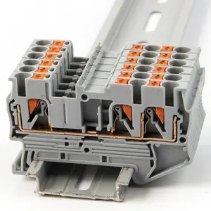 Osient PT2.5-TWIN push-in type din rail power supplies terminal blocks screwless electrical connector plastic 24A