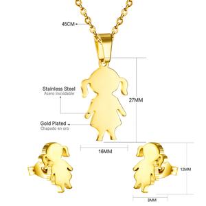 Parure de bijoux en acier inoxydable plaqué or avec motifs Mangalsutra, design inspiré de l'Arabie Saoudite - Product Image 3