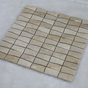 Gạch ốp tường <span class=keywords><strong>mOSAIC</strong></span> đá cẩm thạch Arabescato Corchia vát cạnh, màu trắng kim cương, tạo hình khối, dùng làm ốp tường mang tính biểu tượng cho doanh nghiệp - Product Image 1