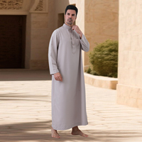 Robe islamique de haute qualité, robe arabe du Qatar, Kandura, vêtements traditionnels pour la prière de l'Aïd, vêtements quotidiens pour l'Aïd