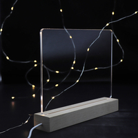Lampe LED créative rectangulaire 240 mm 5V USB, lampe de chevet pour enfants, lumière de nuit en acrylique, à personnaliser pour le bricolage