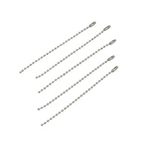 Chaîne de perles Guka, chaîne à billes en métal argenté, diamètre 2,4 mm, longueur 10 mm, accessoires de bijouterie, accessoires DIY - Product Image 5