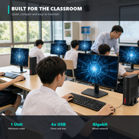 Solución de laboratorio informático escolar: Mini PC de escritorio en la nube con monitor y software de gestión de aulas para la educación