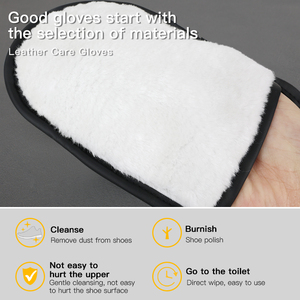 Portable professionnel brillant tissu tissé chaussures serviettes de nettoyage pliant chaussure poussière gants de nettoyage - Product Image 6
