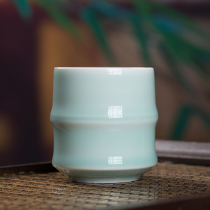 Longquan Ceying Taza de agua de cerámica <span class=keywords><strong>Celadon</strong></span> Tazas de seis colores Juego de piezas abiertas Tazas de té Kung Fu Ru Kiln Master - Product Image 4