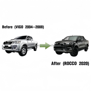 Nuevo Kit de carrocería de <span class=keywords><strong>Vigo</strong></span> 2004-2008 actualización a 2020 Rocco Kit de carrocería parachoques delantero lámpara de cabeza rejilla de elevación facial para Hilux <span class=keywords><strong>Vigo</strong></span> - Product Image 3