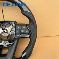 Volant de direction en cuir et fibre de carbone modifié pour Toyota Corolla LC300 Hilux Fortuner Land Cruise GR