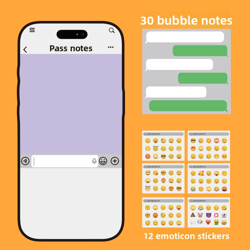 D Purple Pass-the-Note Nota Adhesiva