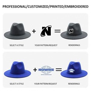 Sombrero Fedora Vaquero Occidental de Alta Calidad, Ala Ancha, Poliéster/Algodón, 26 Colores, Logotipo Personalizado, Unisex, Sombrero de Fiesta, Venta al Por Mayor - Product Image 5