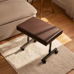 Wholesale Cheap Thick Padded Comfortable Adjustable Height Leg Rest Foot <b>Stool</b> with Castors - Product Image 4