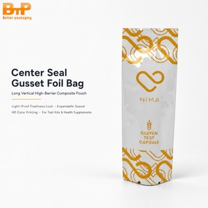 Aluminum Foil Biscuits Chocolate Wrapper Pouch Packaging Laminated Plastic Bags Snack Cookie Middle Sealing Packaging Bag - Product Image 1