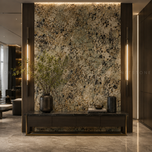Dalle de granit vert Alaska à coloration naturelle spectaculaire, pierre de qualité supérieure, surface de comptoir de luxe - Product Image 2