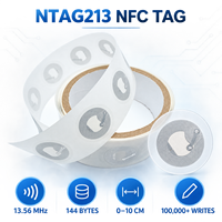 Étiquette NFC RFID étanche 13,56 MHz NTAG213 215 216 programmable, adhésive, pour la domotique, fournie par l'usine