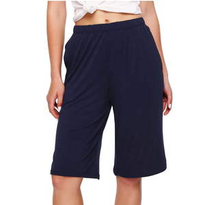 Logo personnalisé bambou femmes sport course pyjamas courts pantalon blanc Sublimation couleur unie femmes Gym Shorts <span class=keywords><strong>avec</strong></span> tirage - Product Image 5