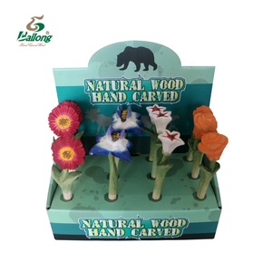 Prezzo <span class=keywords><strong>di</strong></span> fabbrica naturale intagliato a <span class=keywords><strong>mano</strong></span> dipinta <span class=keywords><strong>di</strong></span> rosa penna del regalo del fiore <span class=keywords><strong>di</strong></span> <span class=keywords><strong>legno</strong></span> - Product Image 2