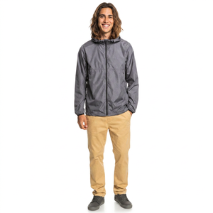 Direct Factory Sale Custom Color <b>Men's</b> Solid <b>Canvas</b> Windbreaker <b>Jacket</b> Front Logo Breathable New Style High Street Design Winter - Product Image 1