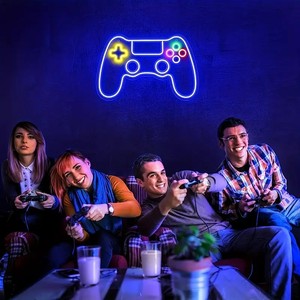 Enseigne LED néon acrylique personnalisée, multicolore, pour la décoration gaming <span class=keywords><strong>des</strong></span> chambres de garçons, adolescents, écoles, magasins, et pour les mariages (directionnelle) - Product Image 2