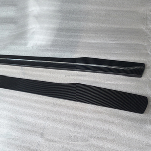 Jupe latérale en fibre de carbone de style OMS pour la série 3 F30 F35 316i <span class=keywords><strong>320i</strong></span> 328i 335i Trofeo Kit de carrosserie de becquet de pare-chocs latéral de mise à niveau - Product Image 5