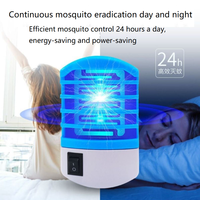 Lámpara Mata Mosquitos para el Hogar, Mata Mosquitos Automático para Interiores con Enchufe, Lámpara Mata Mosquitos con Luz Azul