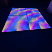 Panneaux de danse LED RGB DMX à piles, changeant de couleur, 1m*1m, grande taille, éclairage de piste de danse, scintillant dans le noir, fluorescent, fête disco