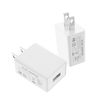 Chargeur mural USB 5V 1A 2A, chargeur 5V 2A, chargeur USB 5V 2A 1A pour adaptateur de prise UE/US certifié CE UL