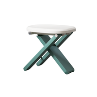 Taburete Plegable Portátil Moderno al por Mayor, Taburete de Madera Maciza de Moda para el Hogar y la Sala de Estar