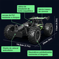 Voiture RC tout-terrain 4 canaux 2,4 GHz haute vitesse avec chargeur, portée 50 m, utilisation intérieure-extérieure pour enfants et débutants