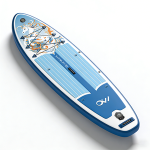 Tabla de SUP Inflable con Estampado de Caballo Azul, SUP Todoterreno con Tecnología Drop-Stitch y Kit Completo para Lagos y Remo Costero - Product Image 1