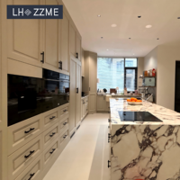 Ensembles complets d'armoires de cuisine en bois massif, organisateur de garde-manger sur mesure, comptoir en quartz, armoire prête à assembler, panneau mélaminé MDF