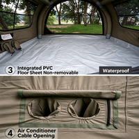 Tente gonflable tunnel, grande tente de camping familiale, tente pneumatique imperméable en coton, installation rapide, pour fêtes, glamping en extérieur, installation facile, 4 saisons
