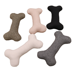 Cute <strong>Bone</strong> Shaped <strong>Dog</strong> Chew Toy Durable Pet Interactive Sound Plush Toy Soft Cotton <strong>Filling</strong> Felt Material for Eco-Friendly - Product Image 1