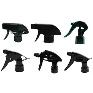 Custom Chemical Fine Mist Mão Profissional Plástico Preto Pp 24/410 28/400 28/410 Mini Jardim Trigger Pulverizadores Para Garrafa De Água