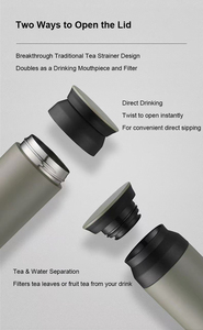 Thermos personnalisé <span class=keywords><strong>de</strong></span> style japonais Kinto <span class=keywords><strong>de</strong></span> 350 ml et 500 ml, gourde isotherme en acier inoxydable pour café avec infuseur à thé - Product Image 2