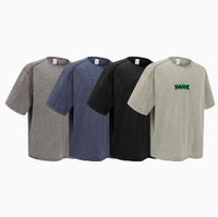 Camiseta YKH 245G Extra Grande de Algodón para Verano, con Logotipo Personalizado, Corte Cuadrado, Manga Corta, Colorida, para Hombre