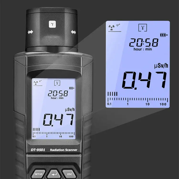 Appareil de mesure de rayonnement d'équipement de détecteur de rayonnement de testeur de dosimètre numérique portatif de ménage